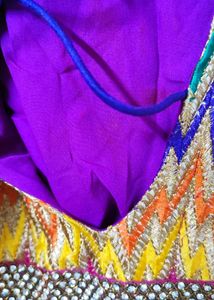 Multicolored Sleeveless Gown