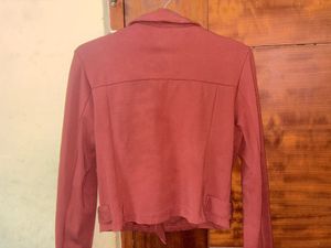 Burgundy Biker Jacket