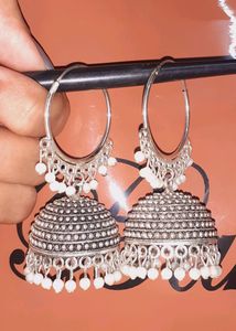 Silver Jhumka