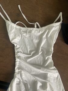 White Backless Midi Dress