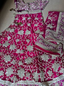 Pink Embroidered Lehenga Choli