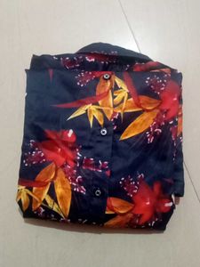Floral Print Short Sleeve Shirt