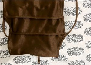 H&amp;M brown Satin top