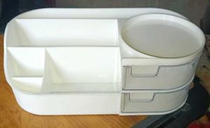 White Cosmetic Organizer