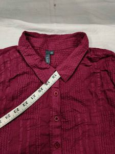 Magenta Button-Down Shirt
