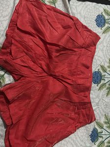 Red Ethnic Shorts