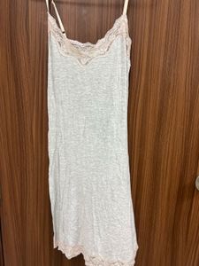 Grey Lacy Slip Dress