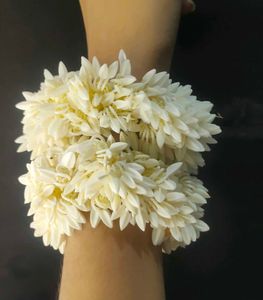 White Flower Wristlets