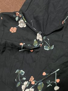 Jumpsuit With Floral Print On Top &amp; Belt