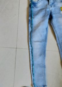 Light Blue Jeans For Boys 8-10 Years Age