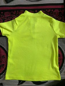 Neon Yellow Quarter Zip Shirt