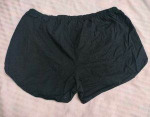 Graphic Print Black Lounge Shorts