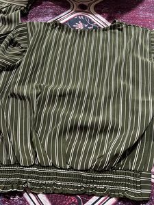 Striped V-Neck Blouse
