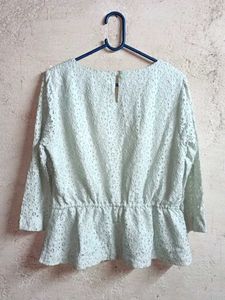 Women&#39;s Fashion Lace Peplum Top Blouson