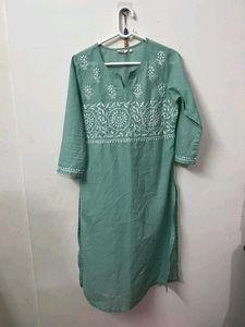 Seafoam Embroidered Kurti