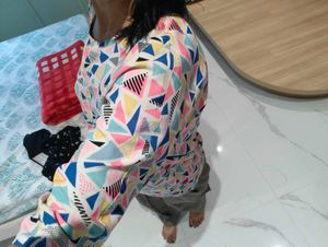 DJ&amp;C Multicolor Geometric Print Top