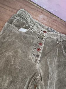 Corduroy Button-Fly Pants