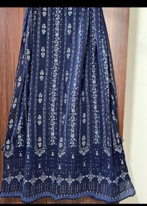 W Navy Blue printed Dupatta