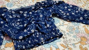 Floral Blue Top