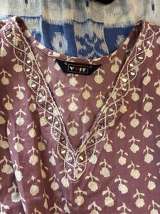 lilac short kurti