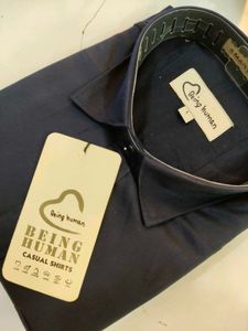Dark Blue Being Human Casual Shirt for men&#39;s