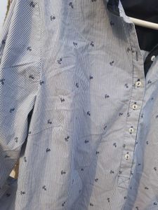 Zara Stripes Blue Shirt Women