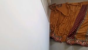 multicoloured benares georgette saree