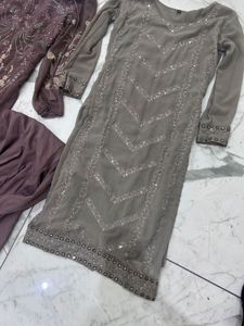 Combo Mauve Pakistani Suit Set With Pakistan Kurta