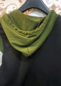 Bold Black, Green, and White Hoodie