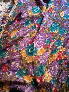 Multicolored Chiffon Saree