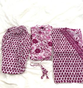 Kurta Pant Set With Dupatta