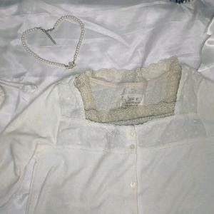 Coquette Double Layered Full Sleeves Top