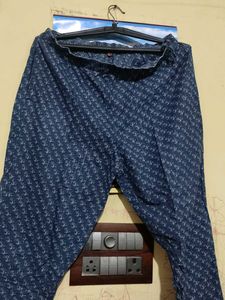 Blue Floral Print Kurti With Pant Combo