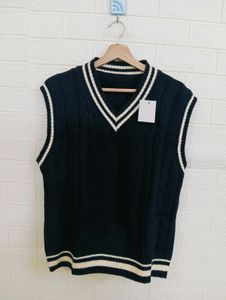 Navy & White Sweater Vest
