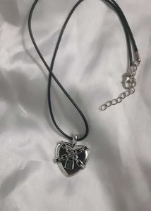 Gothic Heart Lock Pendant Necklace