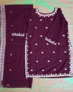 💥 🆕️ Semi-Stitched Maroon Lehenga