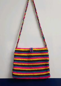 Colorful Striped Crossbody Bag