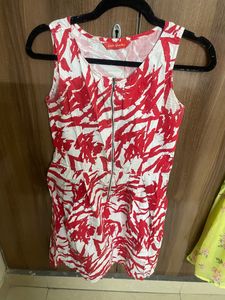 A Cute Red &amp; White Short Dress From Latin Quarter