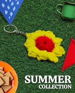 Crochet Sunflower Keychain - Summer Vibes!