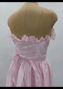 Pink Off-Shoulder Tiered Dress
