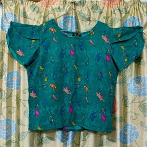 Green Patterned Top
