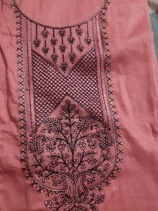 Peach Colour Glace Cotton Suit