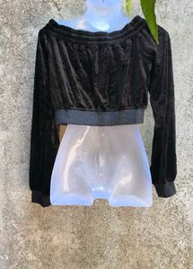 I. SEXY BLACK VELVET TOP
