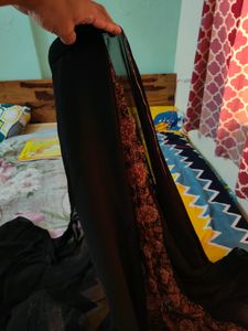 Black Ready To Wear Saree With Handwork Blouse
