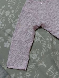 Elegant Pink Sequin Embroidered Kurta