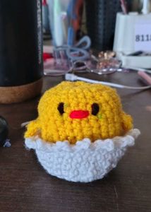 Handmade Crochet Chick with egg