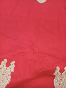 Red Colour Gown Cut Churidar