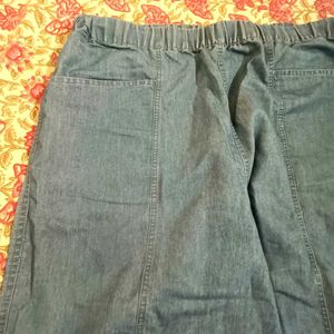 Women Culottes Mid Blue