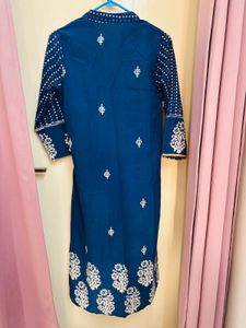 Blue Embroidered Kurta