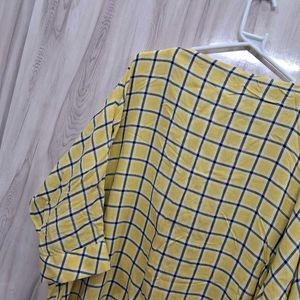Checkered Yellow Boxy Top